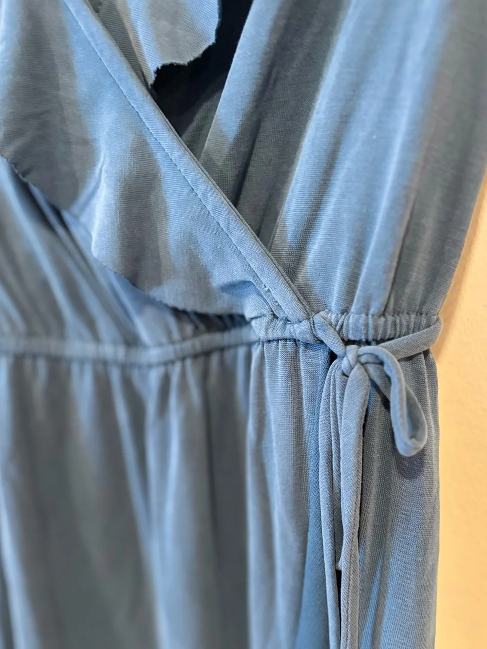 Francesca's Collection Ayla Blue Ruffle Wrap Mini Flutter Dress Women's Small